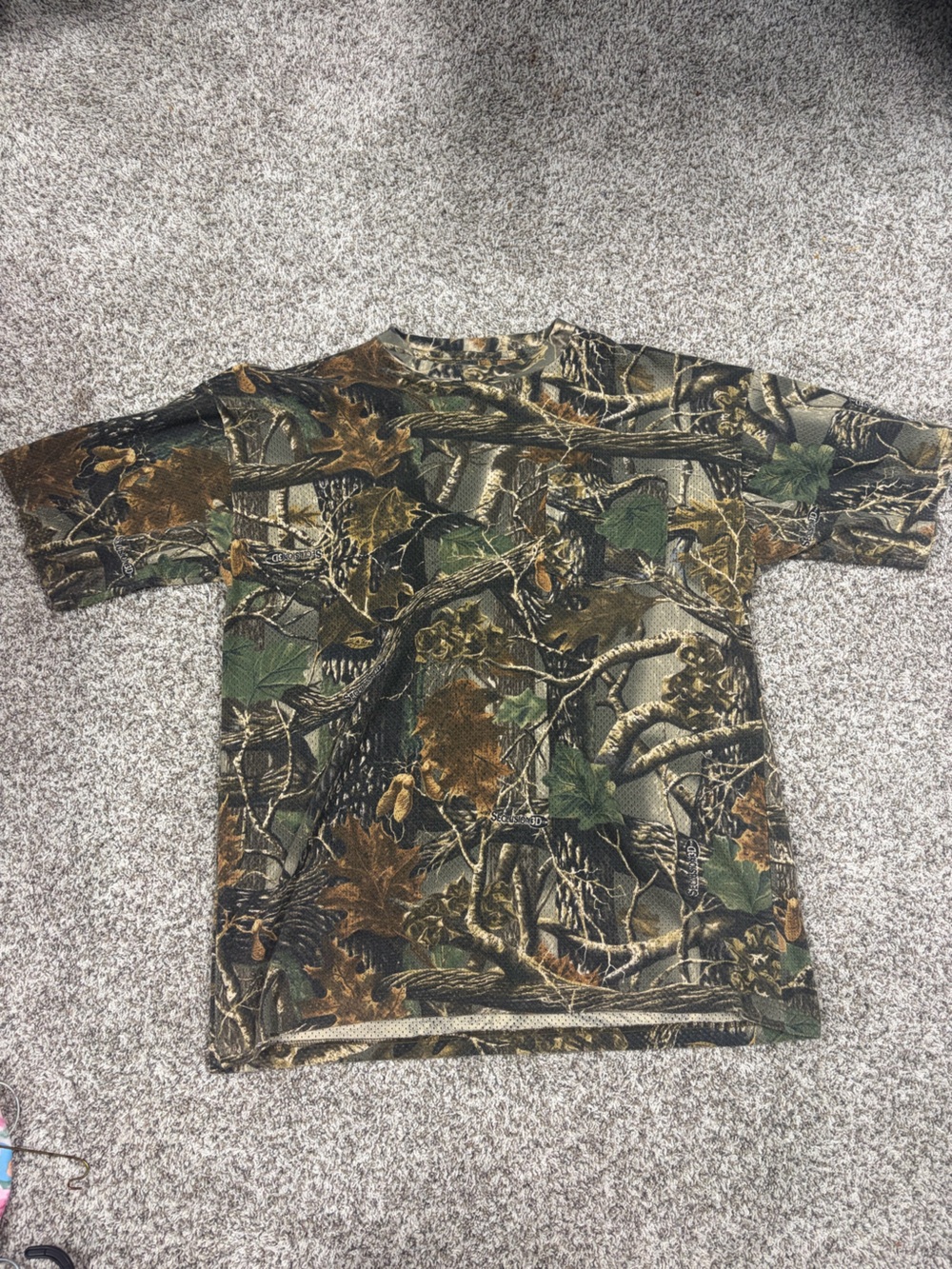 Cabela's RealTree-Style Short Sleeve Tee in Green, Brown